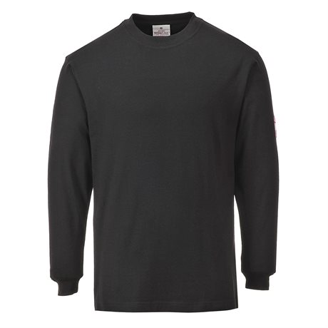 FR11 Flamskyddad T-shirt långärmad, antistatisk, svart